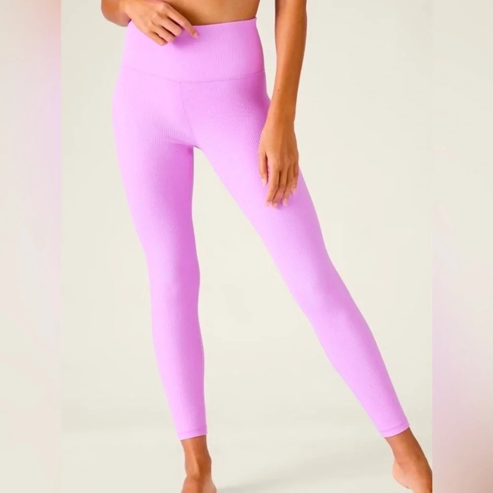 Athleta elation rib tight Aurora purple/pink size L‎ leggings